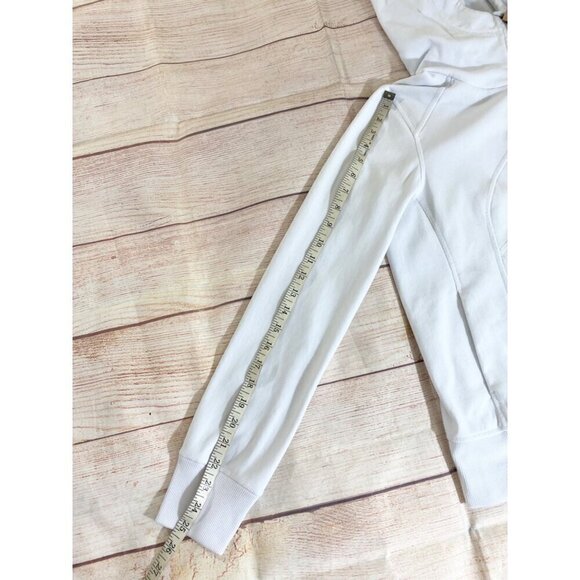 Indygena Women's White Hooded Full Zip Casual Sweater - Small - Picture 9 of 12